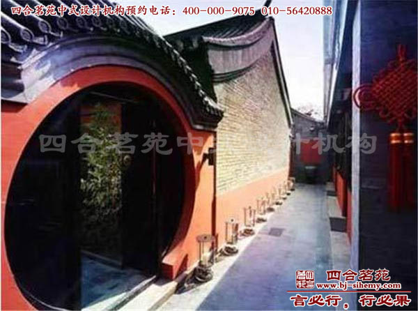 四合院走廊圖 在此例四合院效果圖中,魚眼鏡頭的拍攝讓走廊變得更加生動了